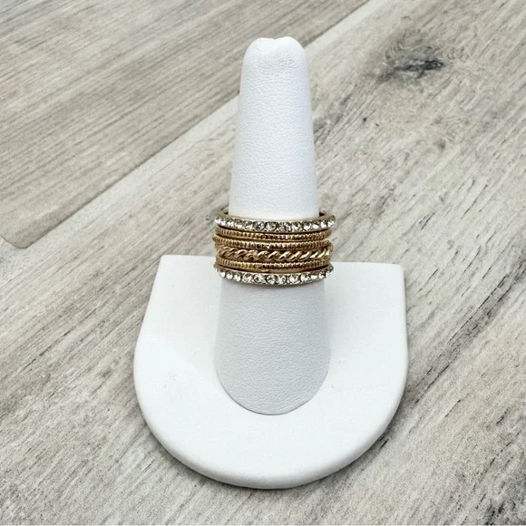 Gold Stackable Rings - Picture 3 of 5